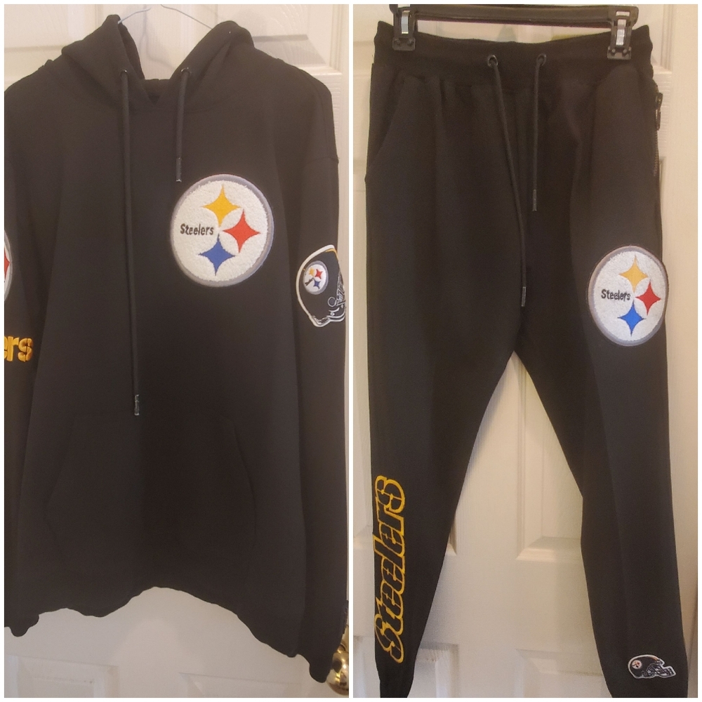 Pittsburgh Steelers 2-Piece Sweat Suit- Size Large